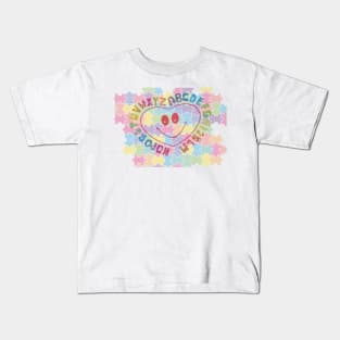 ABC Colorful Smile face Puzzle Kids T-Shirt